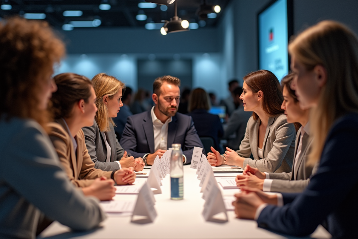 Groupe diversifié lors d