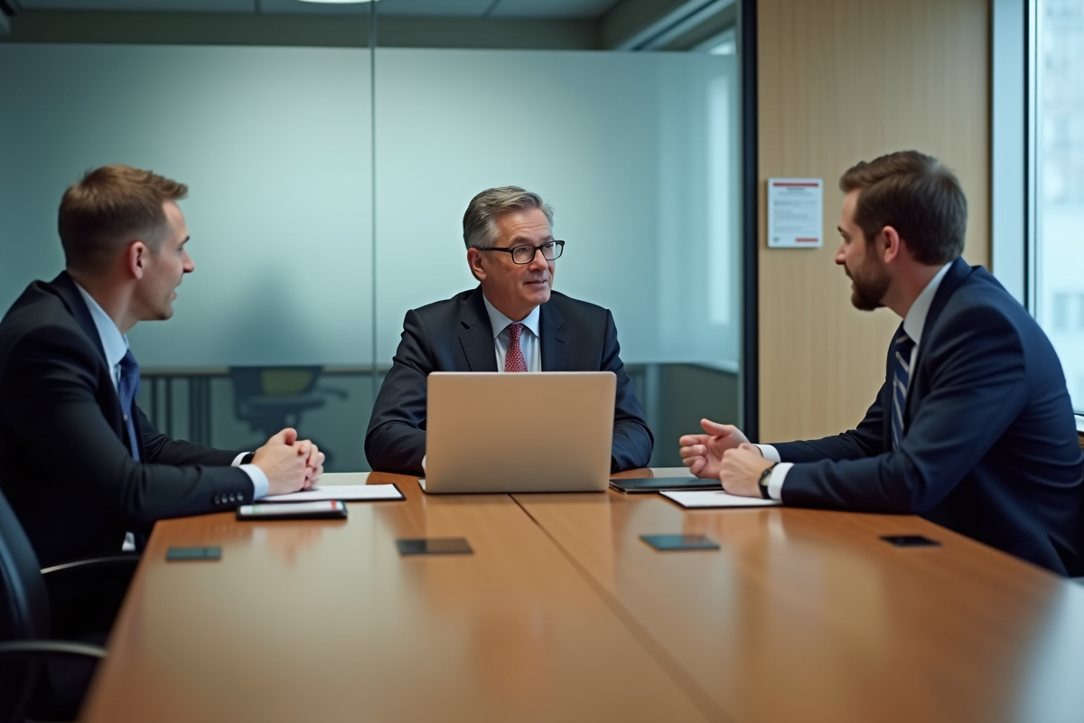Groupe de professionnels en réunion de travail